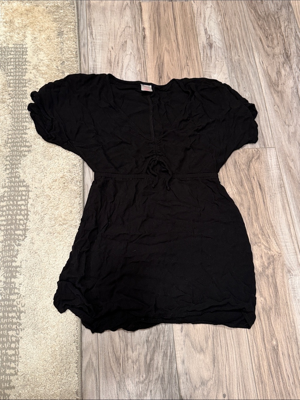 Xhilaration Black Mini Dress Swim Coverup